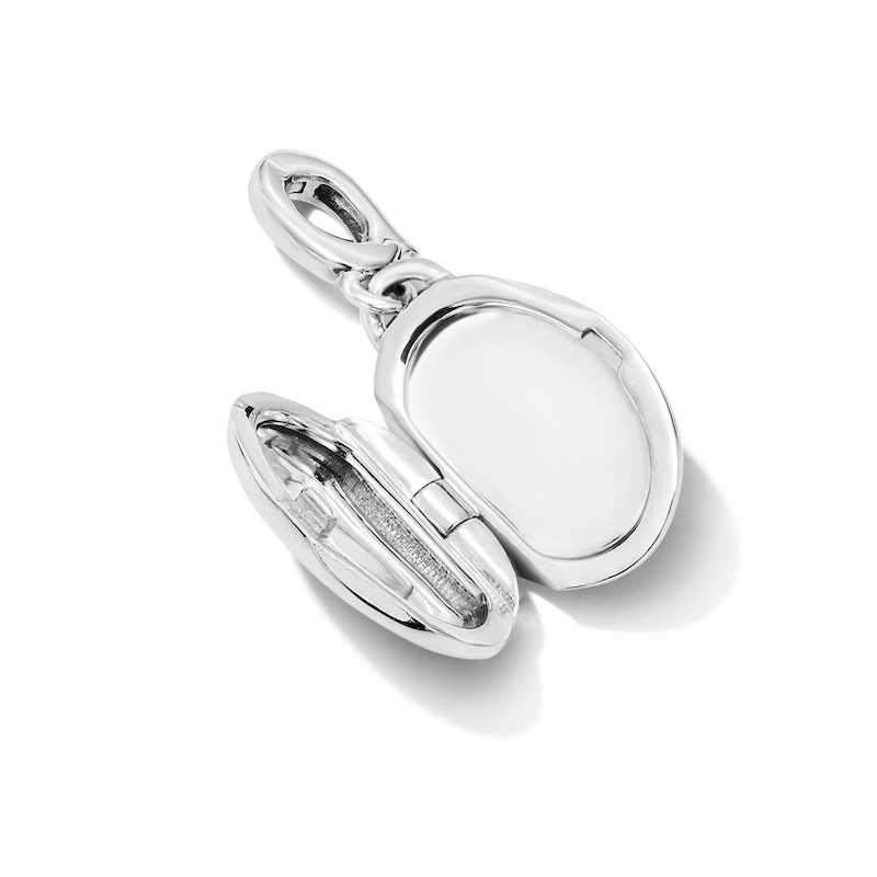 Main Image 3 of Oval Locket Necklace Charm in Sterling Silver