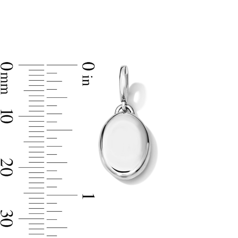 Main Image 4 of Oval Locket Necklace Charm in Sterling Silver