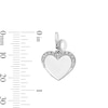 Thumbnail Image 3 of Lab-Grown Diamond Heart Necklace Charm in Sterling Silver (F/VS2)
