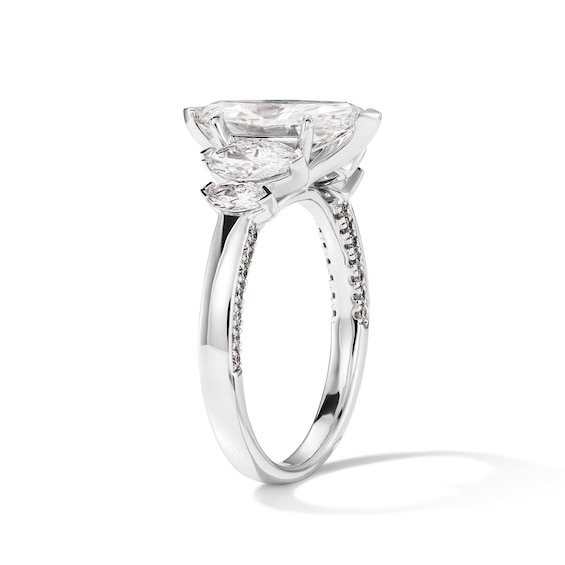 2 CT. T.w. Marquise-Cut Certified Lab-Grown Diamond Graduated Five-Stone Engagement Ring in 14K White Gold (F/Vs2)
