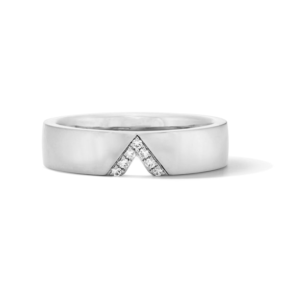 1/20 CT. T.w. Lab-Grown Diamond Triangle Ring in Sterling Silver (F/Vs2)