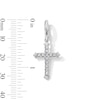 Thumbnail Image 3 of 1/10 CT. T.W. Lab-Grown Diamond Flared Cross Necklace Charm in Sterling Silver (F/VS2)