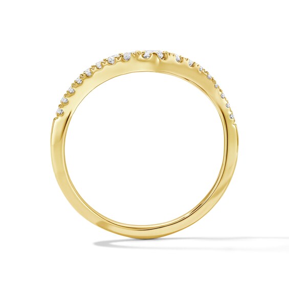 1/4 CT. T.w. Diamond Graduated Contour Band in 14K Gold