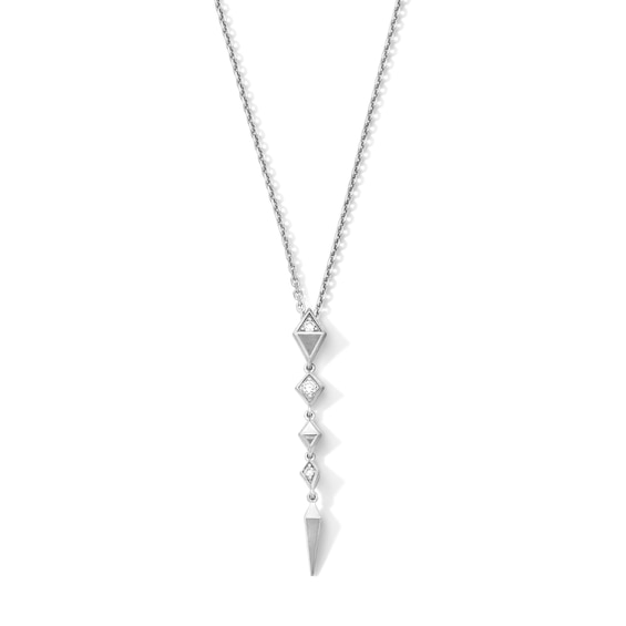1/10 CT. T.w. Lab-Grown Diamond Drop Necklace in Sterling Silver (F/Vs2) - 18"