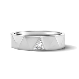 1/4 CT. T.W. Trillion-Cut Lab-Grown Diamond Geometric Ring in Sterling Silver (F/VS2)