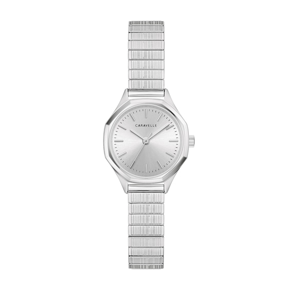 Ladies' Caravelle by Bulova Vintage Dress Quartz Stainless Steel Watch with Silver-White Dial (Model: 43L226)
