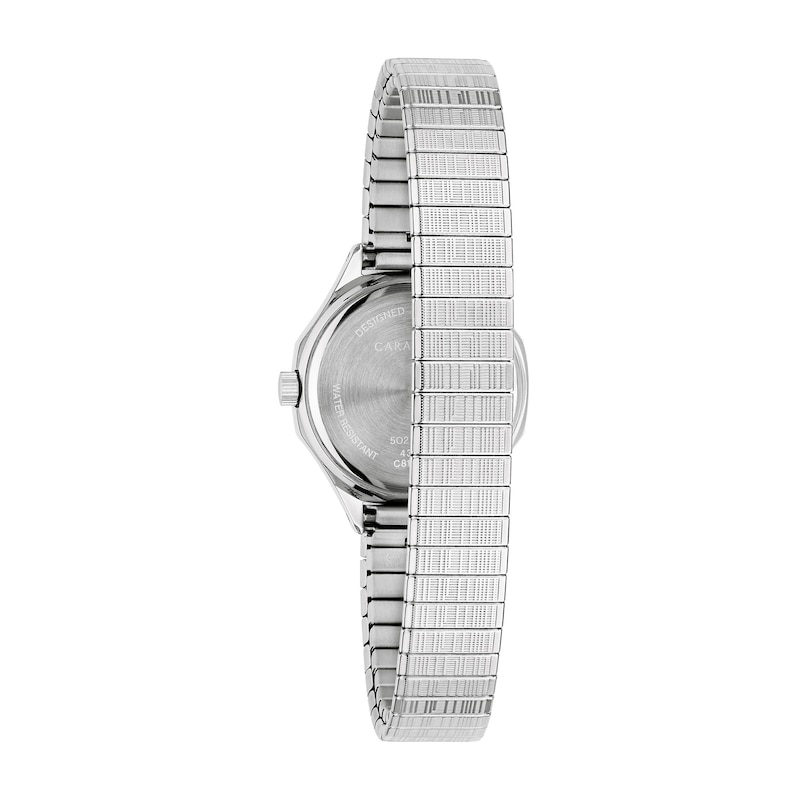Main Image 3 of Ladies' Caravelle by Bulova Vintage Dress Quartz Stainless Steel Watch with Silver-White Dial (Model: 43L226)