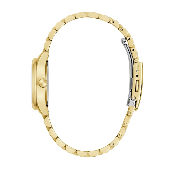 Ladies' Caravelle by Bulova Classic Gold-Tone IP Stainless Steel Watch with Champagne Dial (Model: 44M117)