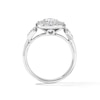 Thumbnail Image 2 of 1-1/3 CT. T.W. Oval Certified Lab-Grown Diamond Double Frame Engagement Ring in 14K White Gold (F/VS2)