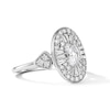 Thumbnail Image 3 of 1-1/3 CT. T.W. Oval Certified Lab-Grown Diamond Double Frame Engagement Ring in 14K White Gold (F/VS2)