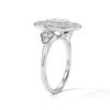 Thumbnail Image 4 of 1-1/3 CT. T.W. Oval Certified Lab-Grown Diamond Double Frame Engagement Ring in 14K White Gold (F/VS2)