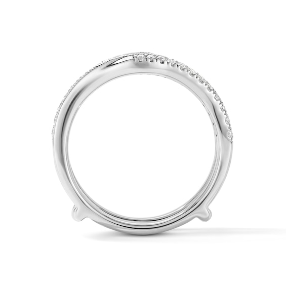 3/8 CT. T.w. Lab-Grown Diamond Contour Enhancer Ring in 14K White Gold (F/Vs2)