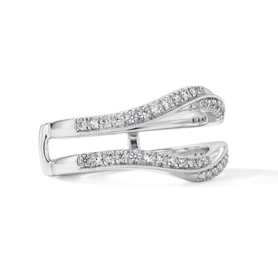 3/8 CT. T.w. Lab-Grown Diamond Contour Enhancer Ring in 14K White Gold (F/Vs2)