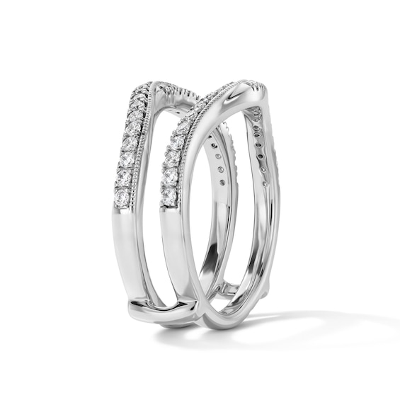 3/8 CT. T.w. Lab-Grown Diamond Contour Enhancer Ring in 14K White Gold (F/Vs2)