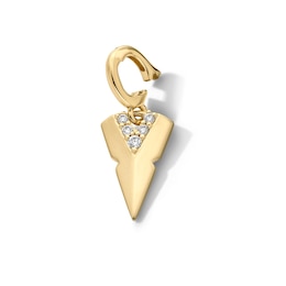 1/20 CT. T.W. Lab-Grown Diamond Arrowhead Charm in 10K Gold (F/VS2)