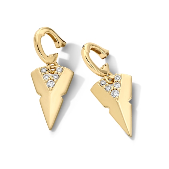 1/20 CT. T.w. Lab-Grown Diamond Arrowhead Charm in 10K Gold (F/Vs2)