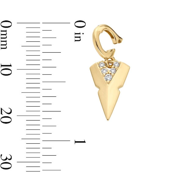 1/20 CT. T.w. Lab-Grown Diamond Arrowhead Charm in 10K Gold (F/Vs2)