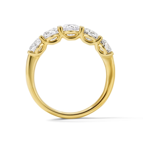 1-1/2 CT. T.w. Lab-Grown Diamond Channel-Set Five-Stone Anniversary Band in 14K Gold (F/Vs2)