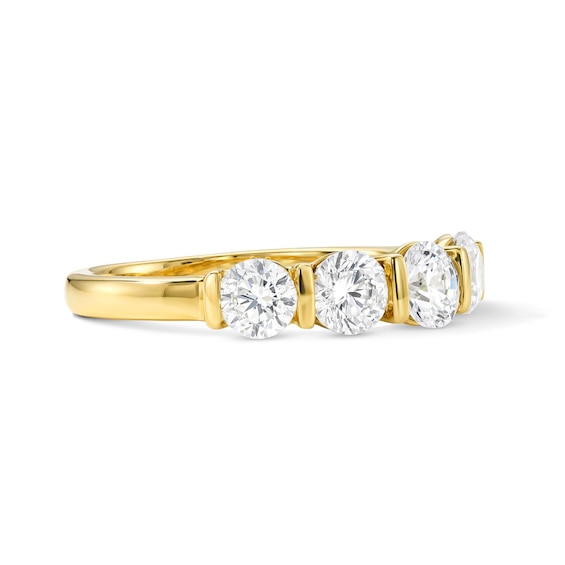 1-1/2 CT. T.w. Lab-Grown Diamond Channel-Set Five-Stone Anniversary Band in 14K Gold (F/Vs2)
