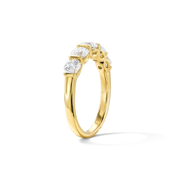 1-1/2 CT. T.w. Lab-Grown Diamond Channel-Set Five-Stone Anniversary Band in 14K Gold (F/Vs2)