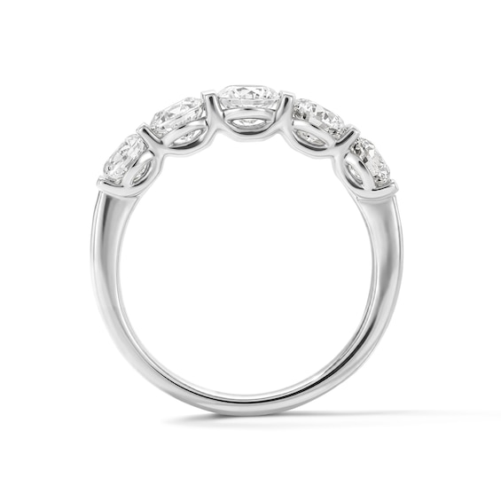 1-1/2 CT. T.w. Lab-Grown Diamond Channel-Set Five Stone Anniversary Band in 14K White Gold (F/Vs2)