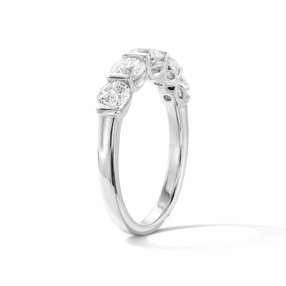 1-1/2 CT. T.w. Lab-Grown Diamond Channel-Set Five Stone Anniversary Band in 14K White Gold (F/Vs2)