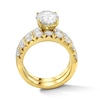 Thumbnail Image 2 of 5-1/2 CT. T.W. Oval Certified Lab-Grown Diamond Bridal Set in 14K Gold (F/VS2)