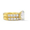 Thumbnail Image 3 of 5-1/2 CT. T.W. Oval Certified Lab-Grown Diamond Bridal Set in 14K Gold (F/VS2)