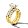 Thumbnail Image 4 of 5-1/2 CT. T.W. Oval Certified Lab-Grown Diamond Bridal Set in 14K Gold (F/VS2)