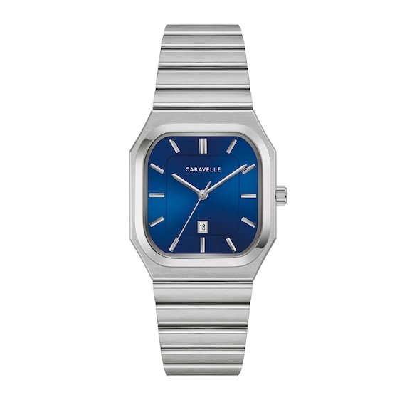 Men's Caravelle by Bulova Vintage Dress Stainless Steel Watch with Blue Dial (Model: 43B176)