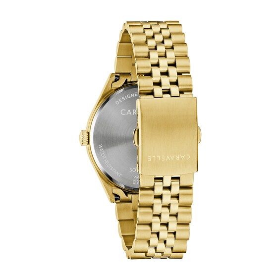 Men's Caravelle by Bulova Classic Gold-Tone IP Stainless Steel Watch with Gold-Tone Dial (Model: 44B132)