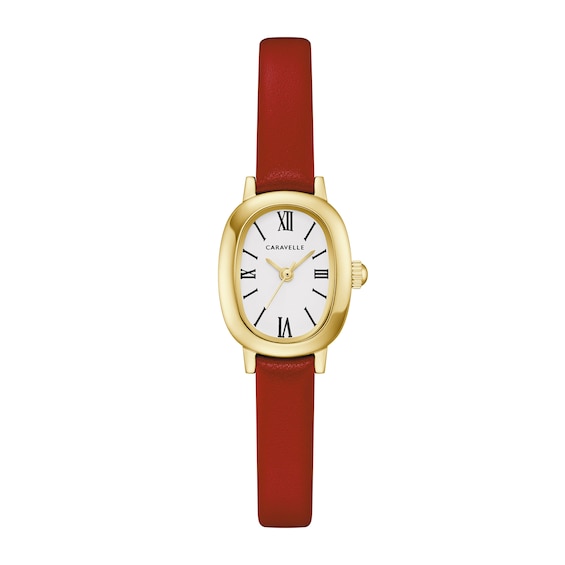Ladies' Caravelle by Bulova Classic Quartz Gold-Tone IP Stainless Steel Watch with White Dial (Model: 44L270)