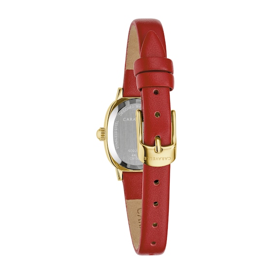 Ladies' Caravelle by Bulova Classic Quartz Gold-Tone IP Stainless Steel Watch with White Dial (Model: 44L270)