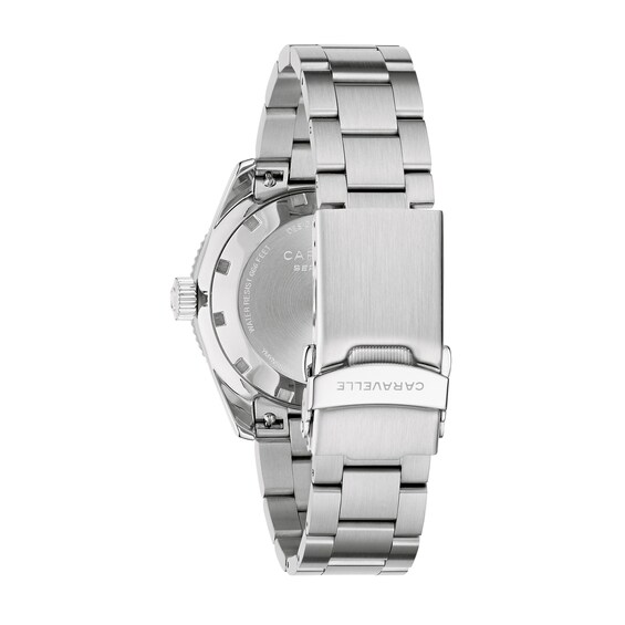 Men's Caravelle by Bulova Sea Hunter Stainless Steel Watch with Blue Dial (Model: 43B178)
