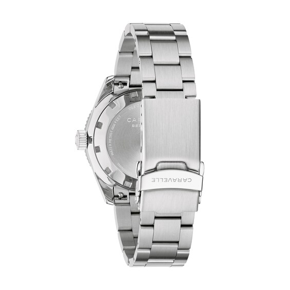 Men's Caravelle by Bulova Sea Hunter Stainless Steel Watch with Green Dial (Model: 43B179)