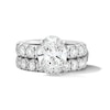 Thumbnail Image 1 of 5-1/2 CT. T.W. Oval Certified Lab-Grown Diamond Bridal Set in 14K White Gold (F/VS2)