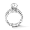 Thumbnail Image 2 of 5-1/2 CT. T.W. Oval Certified Lab-Grown Diamond Bridal Set in 14K White Gold (F/VS2)
