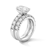 Thumbnail Image 4 of 5-1/2 CT. T.W. Oval Certified Lab-Grown Diamond Bridal Set in 14K White Gold (F/VS2)