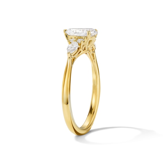 1 CT. T.w. Pear-Shaped Certified Lab-Grown Diamond Engagement Ring in 14K Gold (F/Vs2)