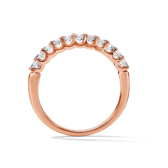 1/2 CT. T.w. Diamond Contour Band in 14K Rose Gold