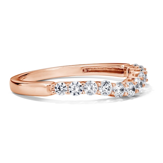 1/2 CT. T.w. Diamond Contour Band in 14K Rose Gold