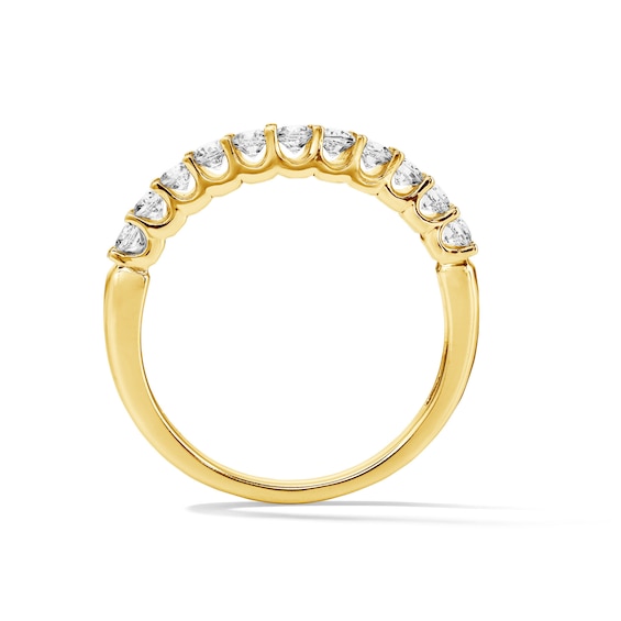 1/2 CT. T.w. Diamond Contour Band in 14K Yellow Gold