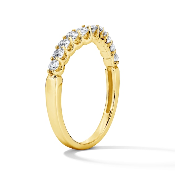 1/2 CT. T.w. Diamond Contour Band in 14K Yellow Gold