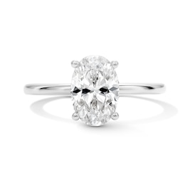 2-3/4 CT. T.W. Oval Certified Lab-Grown Diamond Solitaire Engagement Ring in 14K White Gold (F/VS2)