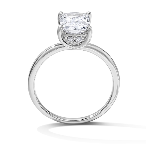 2-3/4 CT. T.w. Certified Radiant-Cut Lab-Grown Diamond Solitaire Hidden Frame Engagement Ring in 14K White Gold (F/Vs2)