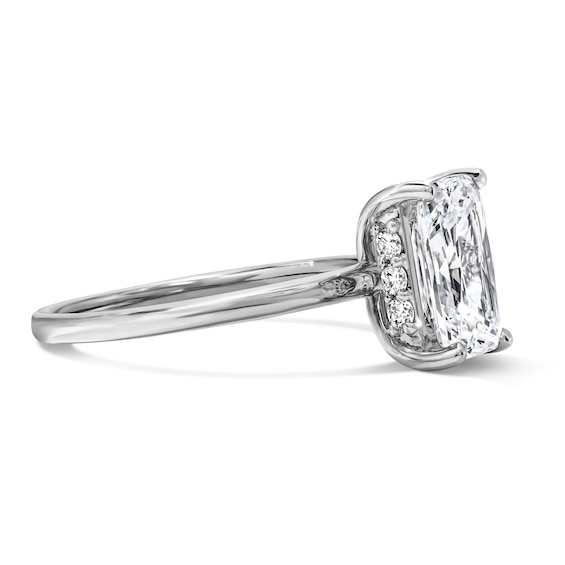 2-3/4 CT. T.w. Certified Radiant-Cut Lab-Grown Diamond Solitaire Hidden Frame Engagement Ring in 14K White Gold (F/Vs2)