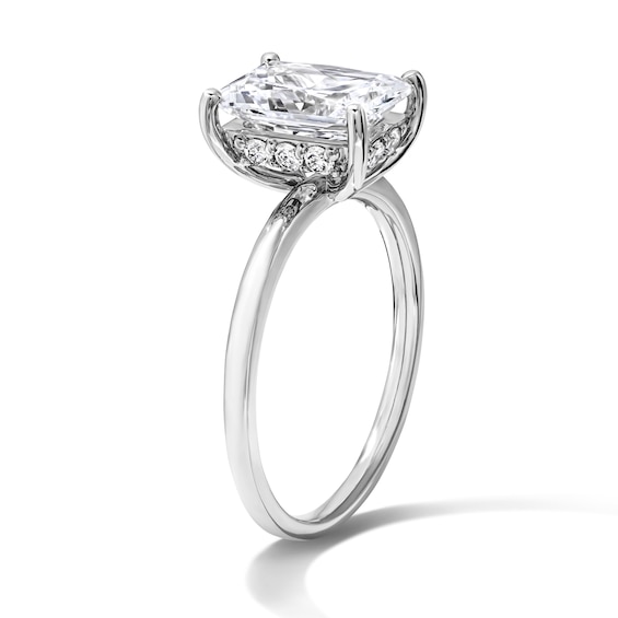 2-3/4 CT. T.w. Certified Radiant-Cut Lab-Grown Diamond Solitaire Hidden Frame Engagement Ring in 14K White Gold (F/Vs2)