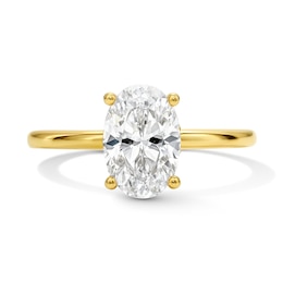 1-3/4 CT. T.W. Oval Certified Lab-Grown Diamond Engagement Ring in 14K Yellow Gold (F/VS2)