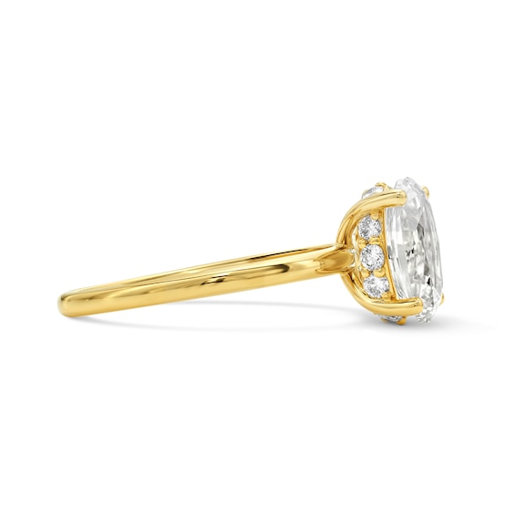 1-3/4 CT. T.w. Oval Certified Lab-Grown Diamond Engagement Ring in 14K Yellow Gold (F/Vs2)