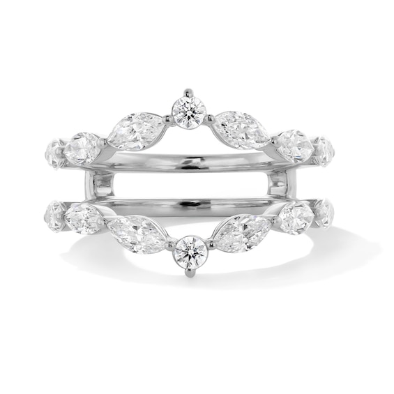 1-1/3 CT. T.w. Marquise-Cut and Round Lab-Grown Diamond Enhancer Ring in 14K White Gold (F/Vs2)